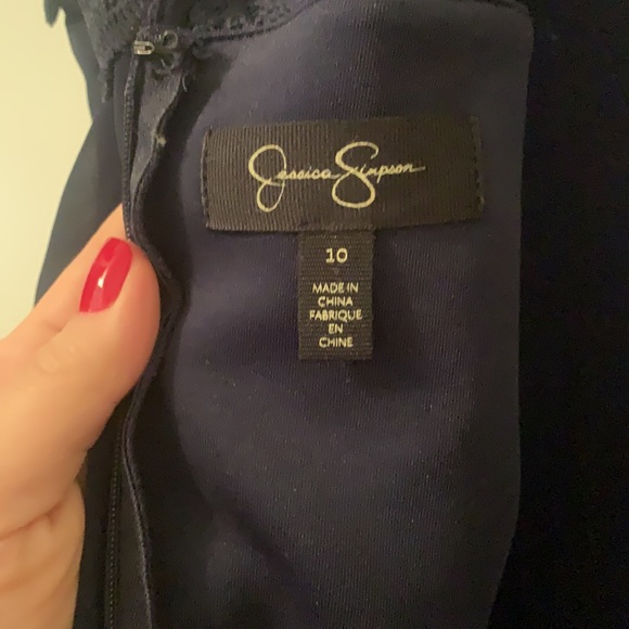 Jessica Simpson Crochet Top Dress - Navy - Picture 3 of 3